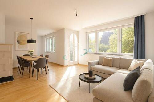 virtuelle Möblierung Wohn-Essbereich - 4 Zimmer Einfamilienhaus in Leinfelden-Echterdingen