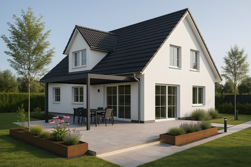 Ansicht Haus Schwerin - Projekt in Teltow - Perfektes Raumwunder für die kleine Familie auf großzügigem Grundstück