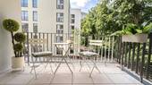 Balkon Musterwohnung - Etagenwohnung mit 92,00 m&sup2; in Karlsruhe / Waldstadt zum Kaufen