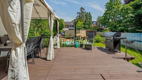 Terrasse 1 - Attraktives, leerstehendes Reihenendhaus - vielseitig nutzbar, gepflegt und modern ausgestattet