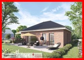 Rückansicht mit Terrasse und Garten - 2 Zimmer Bungalow zum Kaufen in Emden