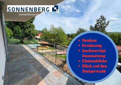 Ansicht - 4 Zimmer Wohnung NEUBAU Erstbezug mit Blick auf den Steigerwald