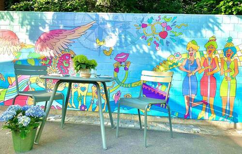 Wandmalerei Sommerterrasse - 