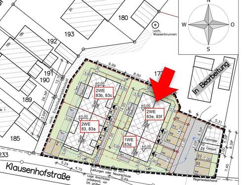 Lageplan Klausenhofstraße 83e, 83f - 