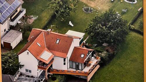 Bachmann Luftbild.jpg - Großzügiges Einfamilienhaus mit Einliegerwohnung in SöhrewaldWattenbach