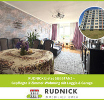RUDNICK bietet SUBSTANZ - Gepflegte 3-Zimmer-Wohnung mit Loggia & Garage - Wunstorf