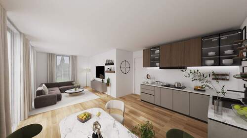 Wohnzimmer Ansicht 2 - Etagenwohnung mit 80,10 m&sup2; in Erlangen zum Kaufen