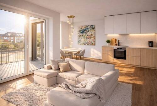 Wohnzimmer (KI) - Etagenwohnung mit 77,40 m&sup2; in Recke zur Miete
