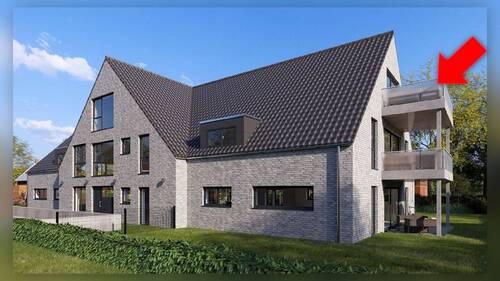 Ansicht Nord-West - Besonderes Wohnerlebnis im Dachgeschoss - mit Balkon und Stil