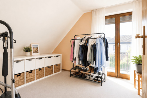 Arbeitszimmer mit Balkonzugang - 