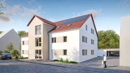 Nordostansicht - 3 Zimmer Etagenwohnung zum Kaufen in Krumbach