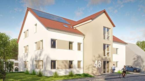 Südostansicht - 3 Zimmer Etagenwohnung in Krumbach