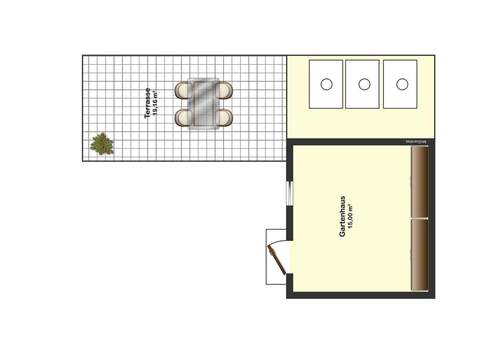 Terrasse / Gartenhaus - 