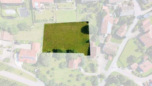 Draufsicht schraffiert - Grundstück in Viechtach / Blossersberg