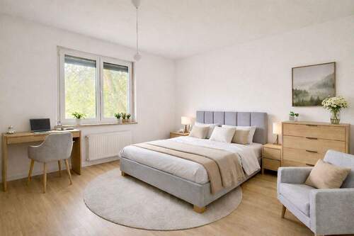 Einrichtungsbeispiel Schlafzimmer - 4 Zimmer Einfamilienhaus zum Kaufen in Nürnberg