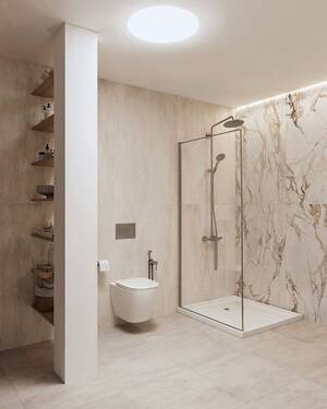 Badezimmer Musterwohnung - Werz Immobilien - 