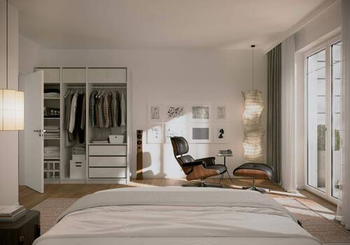 Visualisierung Schlafzimmer - Etagenwohnung mit 101,80 m&sup2; in Berlin zum Kaufen