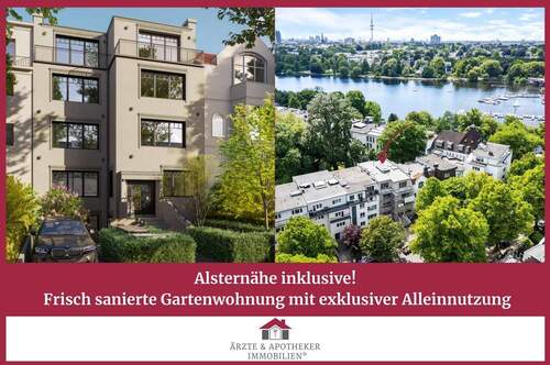 Ärzte & Apotheker Immobilien - Alsternähe inklusive! Frisch sanierte Gartenwohnung mit exklusiver Alleinnutzung