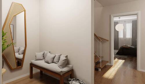 Hier finden Schuhe und Garderobe ihren Platz - 