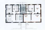 Offizielle Raumaufteilung gemäß Teilungserklärung und ursprünglicher Wohnflächenberechnung. Zwei getrennte 3 -Zimmer-Wohnungen mit je ca. 60 m² Wohnfläche - 
