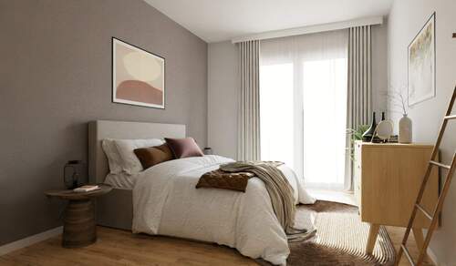 Helles und komfortables Schlafzimmer - 