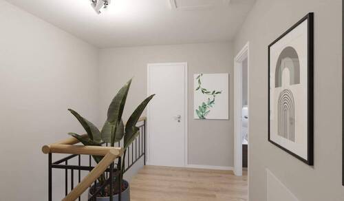 Heller und freundlicher Flur im Dachgeschoss - 