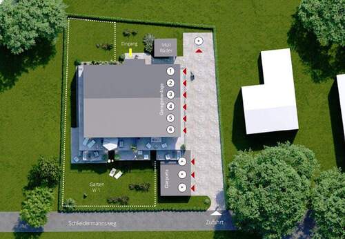 Grundstücksaufteilung - 4 Zimmer Etagenwohnung zur Miete in Minden