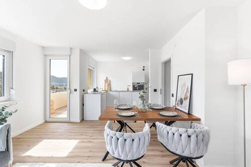 offenes Wohn- und Esszimmer - 3 Zimmer Etagenwohnung in Aalen