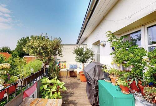 Balkon Innenhof - Ihr neuer Lieblingsplatz im Sommer - barrierefrei über den Dächern Köpenicks mit Wasserblick!