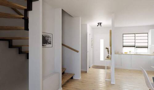 Eingangsbereich mit viel Platz für die Garderobe - 4 Zimmer Doppelhaushälfte zum Kaufen in Bergkamen