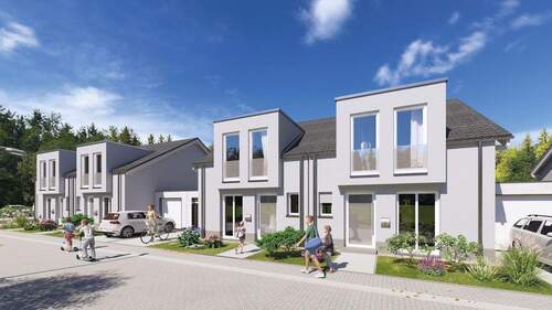 Visualisierung Straßenansicht (Haustyp B) - 5 Zimmer Doppelhaushälfte zum Kaufen in Königswinter