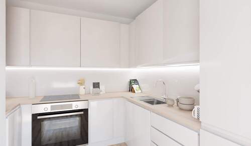 Die offene Wohnküche lädt zu gemeinsamen Mahlzeiten ein - 