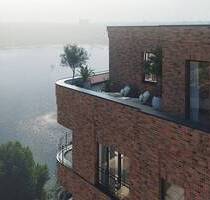 Insel-Penthouse mit Wasserblick: Einzigartiges Neubau-Penthouse mit Sonnenterrasse + Sauna + Kamin - Berlin Spandau