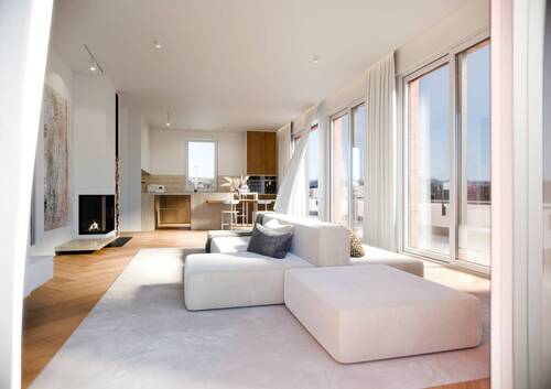 Best_Place_Immobilien_Penthouse_Wohnzimmer_01 - 4 Zimmer Etagenwohnung zum Kaufen in Berlin