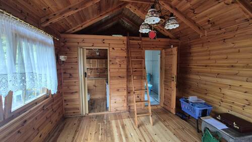 Blick in die Küche und dem Bad - 