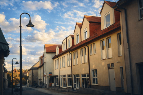 Ansicht von der Straße - Attraktive 3 Zimmerwohnung in der Stadtmitte von Oschatz...