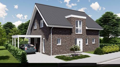 Hausansicht - RESERVIERT! HVV Immobilien: Modernes Einfamilienhaus Stufe 40 in Achim-Baden, Energieausweis A+