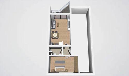 3D Ansicht mit Möbeln - 