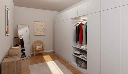 Praktische Ankleide direkt am Schlafzimmer - 
