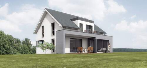 Rückansicht links - Neubau 