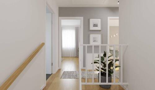 Heller und freundlicher Flur im Obergeschoss - 