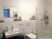 Bad mit bodengleicher Dusche - 2 Zimmer Etagenwohnung zum Kaufen in Lauchheim
