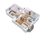 Wohnungsgrundriss visualisiert - 