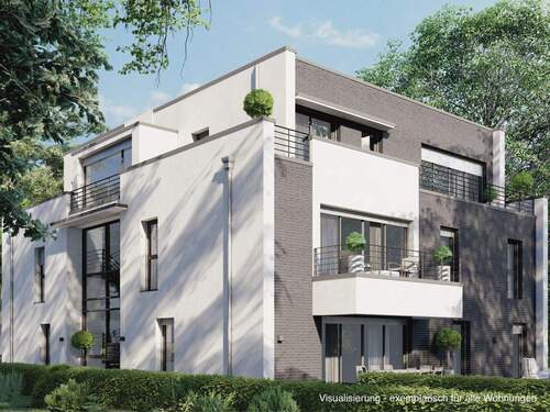 Haus Rückseite - Etagenwohnung mit 63,60 m² in Düsseldorf zum Kaufen