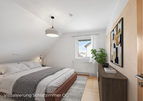 VISUALISIERUNG vom Schlafzimmer im OG - 