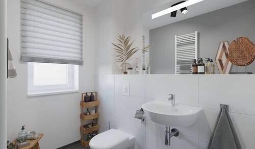 Komfortables Gäste-WC - Einfamilienhaus mit 131,90 m&sup2; in Ribnitz-Damgarten zum Kaufen