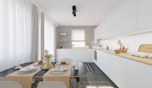 Die offene Wohnküche lädt zum gemeinsamen Kochen e - 