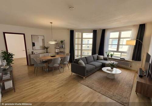 Einrichtungsbsp. WZ, KI-gen. - 2 Zimmer Etagenwohnung in Reutlingen