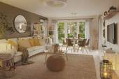 2 - Wohnzimmer.jpg - Ein Bungalow, der begeistert im kommenden Baugebiet in Cramme.