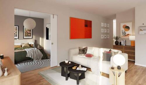 Heller Wohnbereich dank bodentiefer Fenster - 3 Zimmer Etagenwohnung in Heringsdorf